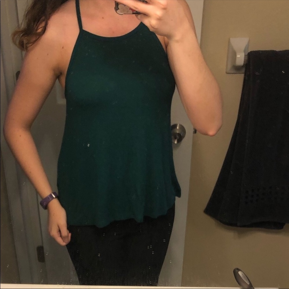 Green Ribbed Tank - Picture 6 of 7